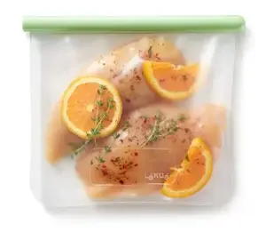 Reusable silicone food storage bag Lekue 883408 — 1 L, transparent