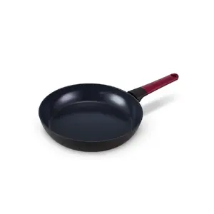Frying Pan BRABANTIA Tasty+ 28 cm – non-stick cooking pan, Aubergine Red