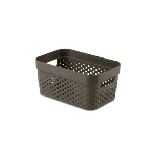 Storage box Curver Infinity Recycled 4.5L — plastic open-top container, brown