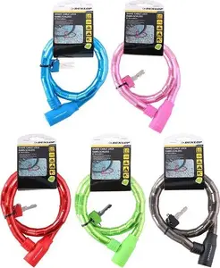 DUNLOP Bicycle Anti-Theft Key Lock (blue) — key-operated bike lock, child bicycle accessory