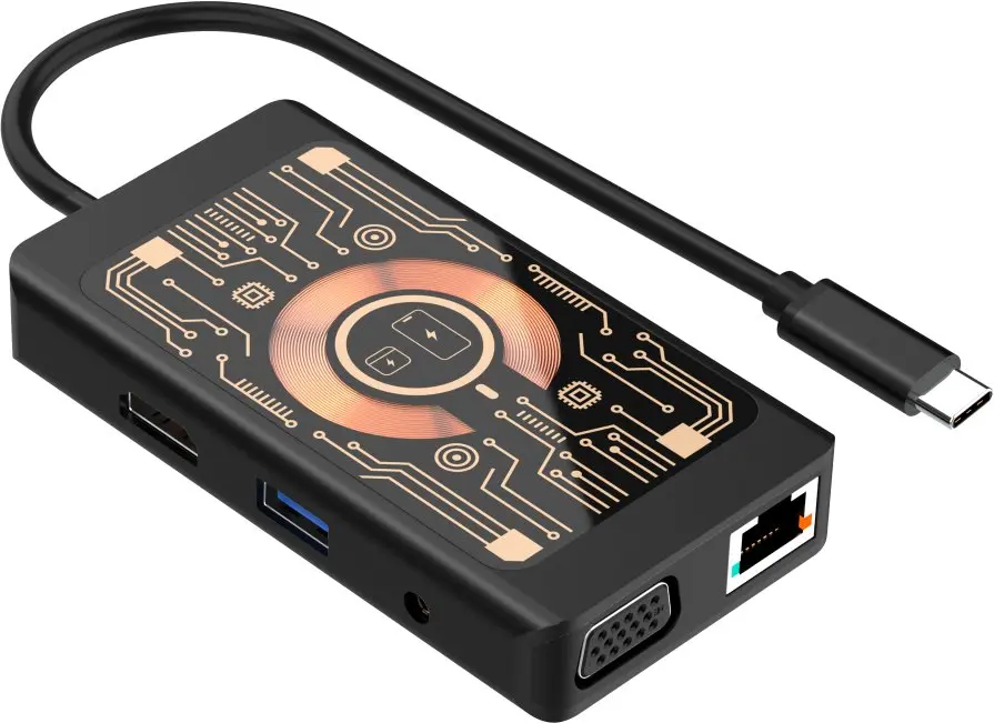 USB-C koncentrators Baseus QUALO QTPB5-HUB-18 ar