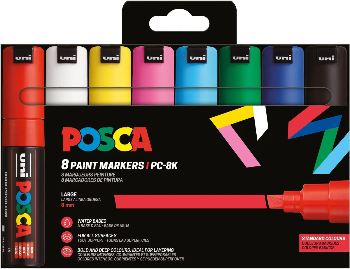 Marķieru komplekts POSCA PC-8K no POSCA