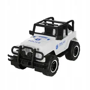 Mega Creative police car toy model BY2036A — mechanical pull-back, plastic, for children