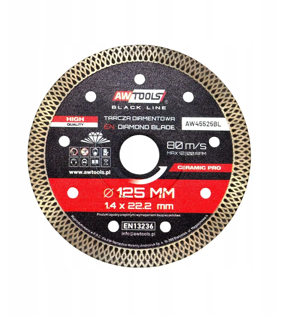Dimanta griešanas disks AWTools AW45525BL 125