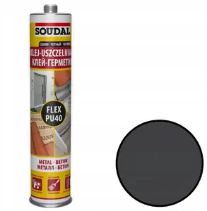 Polyurethane Sealant-Adhesive Soudal FLEX PU 40, black, 300 ml