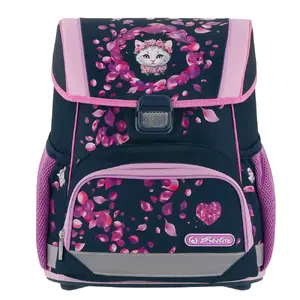School backpack HERLITZ 400205560 — dark pink patterned school backpack