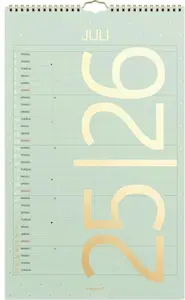 Family Wall Planner Mayland-Burde Studie Color 2025/2026 – yearly weekly calendar for multiple users