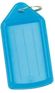 Key tag Q-Connect KF10480 blue, 55×30 mm, pack of 40