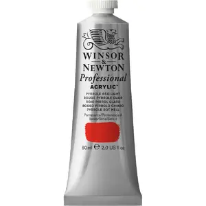 Acrylic paint tube Winsor & Newton Professional Acrylic Pyrrole Red Light 60 ml