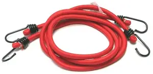 Bungee Luggage Strap TREFL IWH 800 mm, rubber/PP, 8 mm cord diameter, red, 1 piece