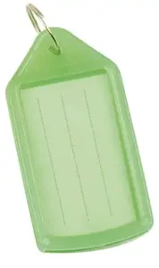 Key tags Q-Connect KF10482 green, 55 x 30 mm, pack of 40