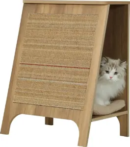 Cat scratching post furniture ZOLUX BOREAL L 3-in-1 beige