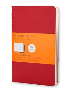 Pierakstu grāmatiņa Moleskine MS-931014 — Cahier, līniju režģojums, cranberry red