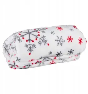 Blanket Arti Casa Arficasа microfleece holiday throw 150x200 cm white