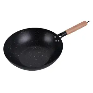 Wok pan KingHoff KH-1983 with marble coating, 30 cm, non-stick frying pan