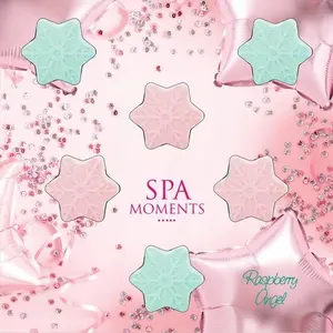 Bath Bomb Set Chlapu Chlap SPA MOMENTS — Snowflake Scented with Angelic Raspberry