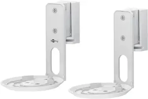 Speaker wall mount Goobay (WENTRONIC) 71982 — steel, white, max load 3 kg, for wall placement