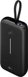 Power bank Goobay (WENTRONIC) 76252 — Lithium Polymer 20000 mAh, Quick Charge 3.0, 2× USB-A + 1× USB-C, 15 W output