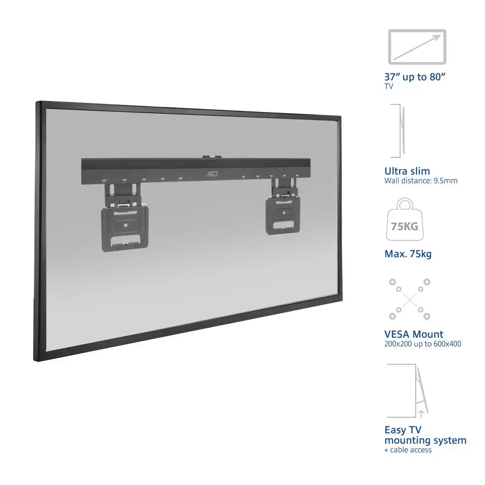 ACT Fixed TV Wall Mount AC8356 for 37"–80" Photo 2