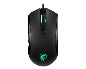 Spēļu pele MSI FORGE GM320, simetriska, optiskā, 12800 DPI, 7 pogas, USB Type-A, melna