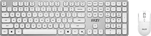 Wireless Keyboard and Mouse Combo MSI FORGE K210 Combo White DE — wireless set with German layout