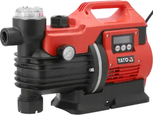 Электронный насос для сада YATO YT-85371 — 850 Вт, 3600 л/ч, 3.8 бар, 38 м, с фильтром и дисплеем