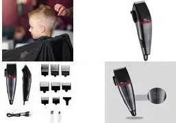 Hair Clipper Little balance Easy Performance 8804, cordless or corded, lithium-ion battery, matte black