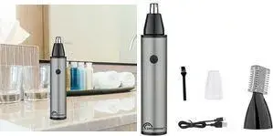 Nose and Ear Hair Trimmer Little balance 8791, grey/black, 240 min runtime, battery-powered