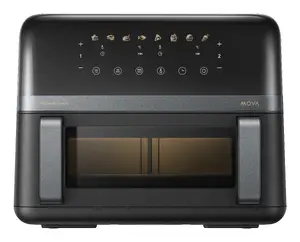 Аэрогриль (фритюрница) MOVA FD20 PRO Double 9 л, 2700 Вт, черный, сенсорный LED