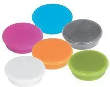 Magnet, Franken MagFun HML30 18 round hold magnet 32 mm diameter, light blue, plastic cap, holding force 0.8 kg, lacquered