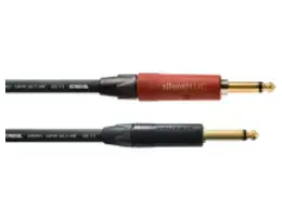 Audio cable CORDIAL CSI 3 PP-SILENT 3 m — 6.35 mm mono male to male, gold-plated contacts, 18 AWG, black
