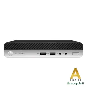 Mini PC Upcycle IT HP ProDesk 400 G4 DM Refurbished A Intel Core i5-8500T 8GB DDR4 256GB SSD Windows 11 Pro Black/Silver