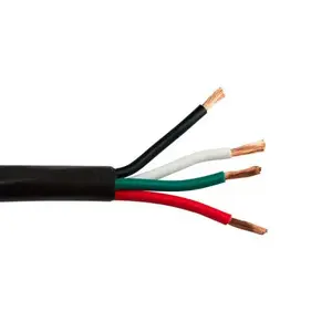 SCP speaker cable 14 AWG 4-conductor model 14/4SP-DB-100 with male-to-male connectors, 100 m, Black