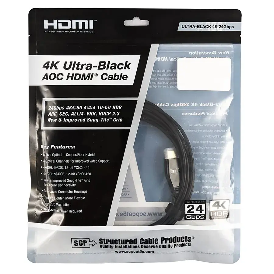 HDMI kabelis SCP 997AOC-LSZH-50M — 50 m, HDMI 2.0 Photo 5