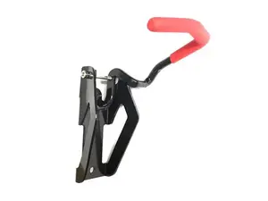 Wall Bike Storage Hanger AUTHOR CC W05 for Wheel Fixation, Heavy-Duty, Rubber-Coated Hook (black/red)