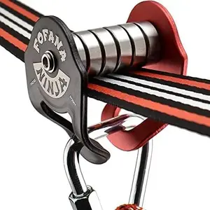 Fofana Ninja Slider trošu trīsi — trīsi ar noslēgtiem gultņiem, fiksējošs trijstūra karabīne, slodze līdz 113 kg