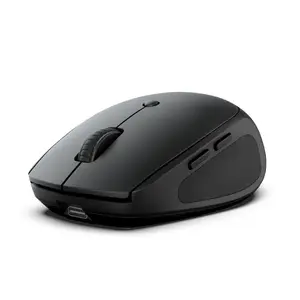 JLAB AUDIO Go Recharge travel ambidextrous mouse — Bluetooth + USB Type-A, 1600 DPI, 6 buttons, black