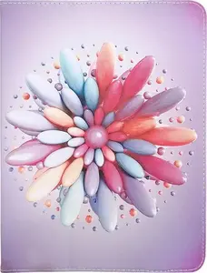 Tablet case TelForceOne Uniwersal for 9–10" tablets — candy flower pattern
