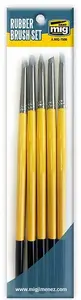 Rubber Brush Set Ammo 2018991 — professional rubber cleaning brushes for model and scale detailing
