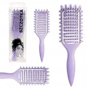 Detangling and Massage Brush eCarla SCZ20FIO for Curly Hair — Drying & Styling, Purple