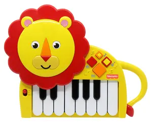 Rotaļlietu mūzikas instruments Fisher-Price Piano Lion no REIG, modelis S2424943, barošana AAA, bērniem 3+, sarkani dzeltena