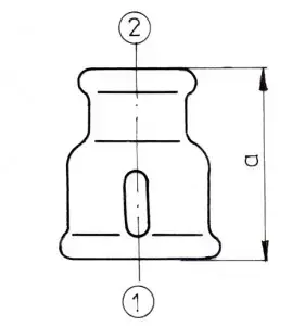 Переходная муфта ODLEWNIA 2½" x 2" модель 3 Photo 2