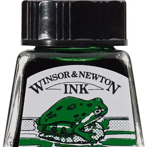 Zīmēšanas tinti Winsor & Newton 094376899894 — zaļa, 14 ml