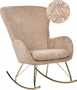 Armchair Beliani ANASET rocking armchair in boucle fabric, sand-colored