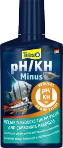 Tetra pH/KH Minus šķidrums 250 ml — ūdens cietības un KH samazinātājs akvārijam