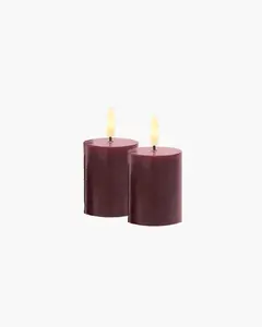 Electric LED candle Frendo Sirius Home 80651, 1 LED bulb, battery-powered, Bordeaux, universal use, pack of 2