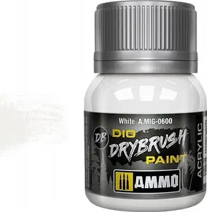 Краска: VALLEJO Vallejo Ammo DIO Drybrush White – сухая кисть, акрил для подсветки миниатюр