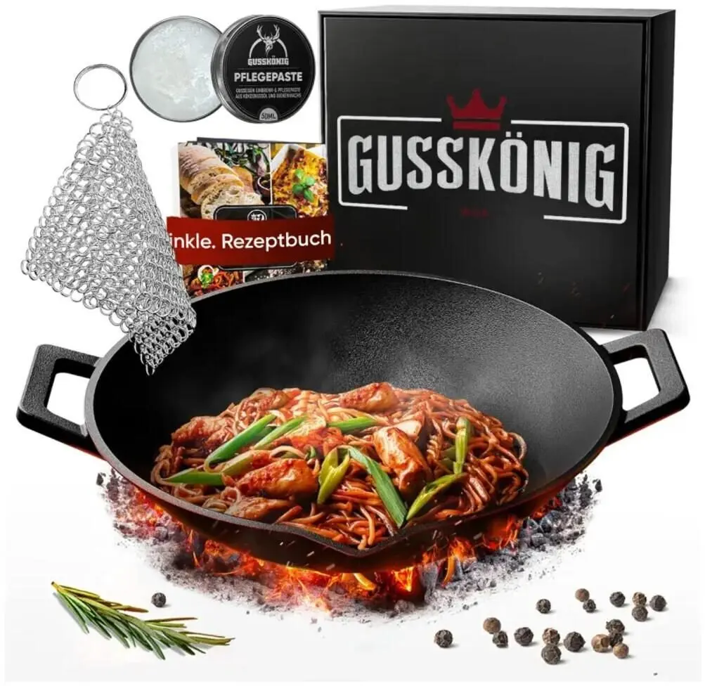 Čuguna voka panna Osram Gusskönig Eingebrannte