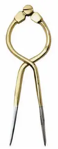 Bow Compass Linex 100411017 — brass and stainless steel, one-piece drawing compass