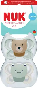 Pacifier Nuk USP 0–6M Air, orthodontic silicone teat, model 10175340, age 0–6 months
